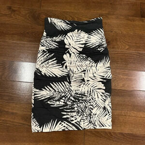 Nicole Miller  Collection Ruched Palm Tree Pencil Skirt